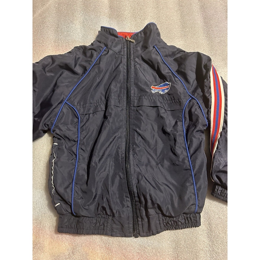 Buffalo Bills Reebok NFL Youth Jacket Size 5/6 Medium Blue Red Y2K Windbreaker